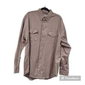 GAP Men's Heavyweight Tan Cotton Buttondown shirt Size XXL